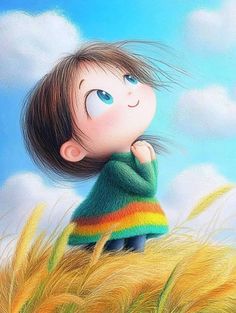 Creative Profile Picture, Happy Girl, Flower Phone Wallpaper, Cute Cartoon, Beautiful Art, Profile Picture, Phone Wallpaper, Of Love, Comics