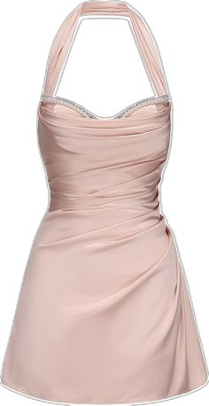 Chic Silk Satin Dress With Sweetheart Neckline, Silk Ruched Dress For Gala, Luxury Ruched Wedding Dress, Silk Satin Dress With Ruched Bodice And Sweetheart Neckline, Ruched Satin Cocktail Dress, Pink Satin Evening Dress For Party, Chic Satin Mini Dress With Lined Bodice, Party Satin Dress With Draped Fitted Bodice, Elegant Fitted Pink Evening Dress