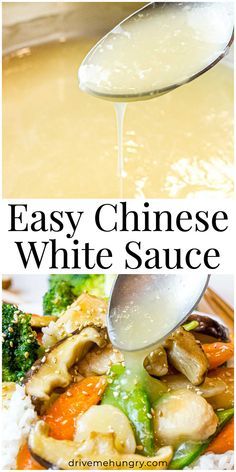 Chinese White Sauce, Easy Stir Fry Sauce, White Sauce Recipe, Stir Fry Sauce Easy, White Sauce Recipes, Homemade Chinese Food