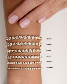 Bezel-Set Classic Diamond Tennis Bracelet – Ring Concierge Bezel Bracelet, Diamond Bracelet Design, Necklace Length Guide, Bracelet Size Chart, Ring Concierge, Kids Rings, Kids Bracelets, Diamond Tennis Bracelet, Kids Earrings