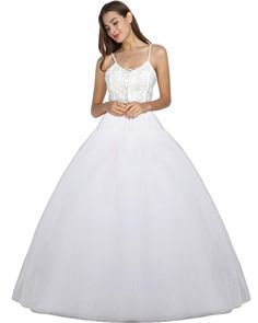 PRICES MAY VARY. Girls petticoat underskirt fabric: polyester, comfortable to wear, most dresses need a hoop skirt petticoat half slips underneath to keep its shape, easily walk and turn. The undergarment slips petticoat hoop skirt is fluffy. Wedding hoop skirt petticoat for girls: 6 hoop skirt petticoat crinoline for girls can wear as undergarment slips and it has single layer, with 6 strong hoops, which make the ball gown wedding dress fluffier and in good full shape. Size of hoop skirt for wo Full Crinoline Skirt For Debutante Ball, Voluminous Crinoline Ball Gown Petticoat, Crinoline Dress For Debutante Ball With Full Skirt, Full Tulle Petticoat With Crinoline, Debutante Ball Full Tulle Petticoat, Dress With Gathered Crinoline Full Skirt, Voluminous Tulle Skirt Petticoat In Crinoline, Voluminous Tulle Petticoat With Crinoline, Voluminous Crinoline Dress With Full Skirt