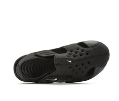 Boys' Nike Adjustable Water-Sport Sandals. Watch him catch a wave in style wearing the Nike Sunray Protect 2! These water-friendly sport sandals have a perforated, synthetic upper with foam midsole that will dry quickly when wet and keep him comfortable. The adjustable Velcro sides give him the freedom to get himself ready with an easy slip-on design. From summer Slip N' Slides, lazy days at the beach, or adventures in the park the Nike Sunray Protect 2 is ready to go with him! Water-friendly sy Sporty Slip-resistant Beach Sneakers, Water Sports Sneakers With Round Toe In Synthetic Material, Water Sports Sneakers With Round Toe In Synthetic, Water Sports Sneakers With Round Toe, Casual Water Sports Sneakers Slip-resistant, Casual Water Sports Sneakers With Slip-resistance, Beach Sneakers Slip-resistant And Synthetic, Synthetic Round Toe Sneakers For Water Sports, Casual Slip-resistant Sneakers For Water Sports