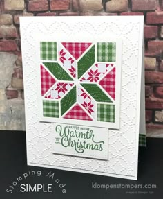 a christmas card made with stampin's stamps