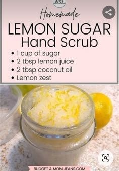 Hand Scrub Recipe, Body Scrub Homemade, Sugar Hand Scrub, Body Scrub Homemade Recipes, Homemade Sugar Scrub, Diy Body Scrub Recipes, Diy Sugar Scrub Recipe, Diy Sugar Scrub, Body Scrub Recipe