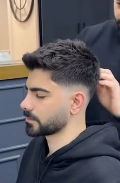 Faded Haircut For Men Long Hair, Haircut For Men Short Fade, Short Hair With Mullet, Beard Fade Men, Short Hair Styles For Men Fade, Low Taper Fade With Beard, Mullet Hairstyle Mens With Beard, 2024 Men Hairstyle, Mens 2024 Haircuts