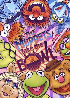 the muppets take the bowl poster with characters from sesame's tv show