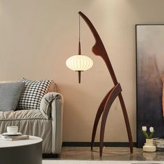 WOODEN FLOOR LAMP MANTIS Ikea Floor Lamp, Floor Lamp Vintage, Lamp Ikea, Floor Lamp Modern, Wooden Floor Lamp, Stylish Floor Lamp, Wooden Floor Lamps, Lamp Desk, Wavy Design