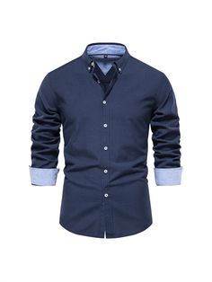 Pattern: solid colorColor: white, watermelon red, light blue, lake blue, navy blue, gray, blackProduct Category:ShirtSize:S,M,L,XL,XXLCollar:LapelStyle: cardiganApplicable scene: leisureApplicable gender: maleSleeve Length:Long SleeveStyle details: color blockingStyle: Basic Oxford Shirt Men, Shirts For Men Designer, Blouse Man, Business Casual Shirts, Kids Dress Wear, Oxford Shirts, Watermelon Red, Men Shirts, Fall Outdoor