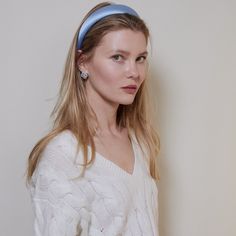 The Penelope headband is made from satin and features a classic band design that is enhanced by its elegantly rounded shape. ∙ Handmade   ∙ Approx. 3 cm in width   ∙ Covered with grosgrain ribbon   ∙ Cotton dust bag included   ∙ Spot clean only   We advise all headbands to be stored in their dust bag when not being used, to preserve their condition. It is important to avoid exposing it to water, perfume, and other substances, including hairspray, which should only be applied prior to wearing the headband. Thick Headbands, Festival Headband, Headband Boho, Blue Headband, Satin Headband, Water Perfume, Padded Headband, Boho Headband, Hair Accessories Gift