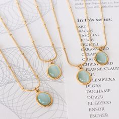 Surprise the person you love with the perfect gift! Perfect for birthdays, anniversaries, or as a "just because" gift for that special person in your life. Blue Opal Necklace, Opal Pendant Necklace, Cats Eye Stone, Aquamarine Pendant, Stone Beaded Necklace, Aquamarine Stone, Stone Pendant Necklace, Eye Stone, Oval Stone