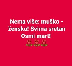 a red background with two roses and the words nema vise musko