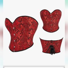 New In Package. I Opened It For Pics. Never Worn. Sexy Red And Black Fashion Corset, Sexy Costume, Lingerie, Shapewear. Womens Tops. Black And Red Corset. The Front Has Slide Buttons. The Back Laces Up, You Can Adjust It Tighter Or Looser Depending On How You Want It To Fit. This Is Beautiful! Size Xl, Extra Large Alivila. Y Fashions, Overbust Strapless Corset, Steampunk, Cosplay, Halloween, Costume, Bodycon, Shapewear, Party, Anniversary, Birthday, Adjustable, Intimates New To Posh? Here's My C Red Party Corset With Built-in Bra, Red Corset With Built-in Bra For Night Out, Red Corset With Built-in Bra, Red Sleeveless Corset With Built-in Bra, Red Sleeveless Corset With Boning, Red Underbust Corset With Boning, Party Corset With Built-in Bra In Red, Red Fitted Corset With Built-in Bra, Fitted Red Corset With Built-in Bra