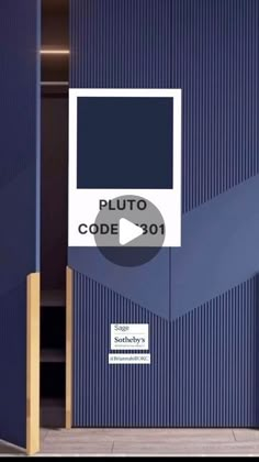 an open door with the words pluto code 101 on it