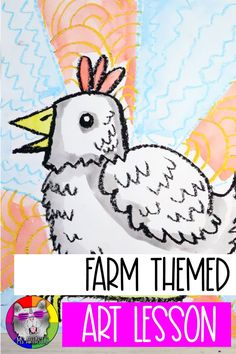 the farm themed art lesson for kids