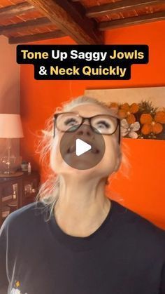 Sagging Chin And Neck, Tighten Chin And Neck, How To Tighten Jawline, Sagging Face Exercise, Neck Firming Exercises, Tighten Neck Skin Double Chin, Tighten Loose Neck Skin, Jowl Exercises How To Get Rid, Neck And Jawline Exercises