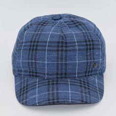 Introducing our Scottish Pattern Baseball Cap, a stylish blend of tradition and modern flair. Crafted with a classic baseball cap silhouette and adorned with a timeless Scottish pattern, this cap adds a touch of heritage to your look. Perfect for casual outings or adding a pop of personality to your ensemble, it offers both style and comfort. Elevate your headwear collection with our Scottish Pattern Baseball Cap. Made from 100% Italian linen, this cap is super lightweight and breathable. It fea Classic Blue Baseball Cap, Classic Blue Fitted Baseball Cap, Classic Blue Snapback Fitted Hat, Navy Casual Flat Cap, Casual Navy Flat Cap, Classic Blue Cap Hat, Blue Cotton Flat Cap, Casual Fitted Hat With Short Brim For Outdoor, Casual Flat Cap Hats For Outdoor