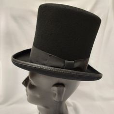 Broadway Quality, Made In Usa, 100% Wool Squire 6.25" Top Hat. Color: Black American / Nearest 1/8 Inch / Metric Cm / Size Code 6 3/4 21 1/8 54 Small 6 7/8 21 1/2 55 Small / Child L Broadway Quality Made In Usa By Hxc Hatcrafters Inc. These Hats Are Of High Quality And No Longer Manufactured So The Sizes And Quantity Available Are Finite. We Also Cannot Accept Lower Bids On These Hats As They Are Already At Reduced Prices. Curved Brim Hats For Winter Derby, Curved Brim Derby Hat For Winter, Winter Derby Hats With Curved Brim, Winter Top Hat With Short Brim, Fitted Wide Brim Hat For Derby, Classic Adjustable Costume Hats And Headpieces For Winter, Winter Solid Top Hat With Flat Brim, Classic Adjustable Top Hat For Winter, Adjustable Brimmed Hat For Derby