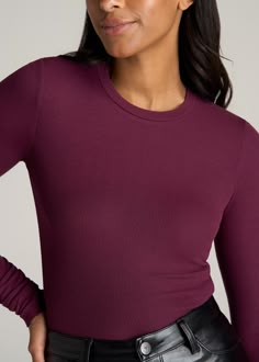 About Our Long Sleeve Shirts for Tall Ladies The perfect long sleeve top you’ll want in every single color. Finding long sleeve shirts when you’re tall can seem impossible. You either have to size up for length and suffer through the baggy fit or deal with sleeves that are far too short, which defeats the purpose of the long sleeve tee! This tall women’s shirt was designed with your silhouette in mind, so you can rock long sleeves without worrying about whether they’ll cover your wrists. This cr Viking River Cruise, Scrubs Dress, Cozy Sweatpants, Cozy Sleepwear, Rhine River, Fall Denim, River Cruise, Long Sleeve Tee Shirts, American Shirts