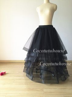 Black Maxi CupcakeTulle Skirt /Adult Women by CocoTutuhouse Crinoline Full Skirt For Costume Party, Full Crinoline Skirt For Costume Party, Costume Party Full Tulle Petticoat, Full Tulle Petticoat For Costume Party, Party Petticoat With Ruffled Crinoline Skirt, Party Petticoat Skirt In Crinoline, Party Crinoline Skirt Petticoat, Party Crinoline Petticoat Skirt, Party Full Crinoline Skirt