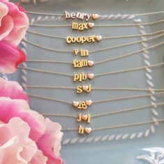 "Personalized Gifts, Anniversary, Gold Necklace, Couples Necklace, Christmas Gift, Birthday, best friend gift ♥Customize your own necklace with your favorite name, initials or numbers!! This delicate & adorable necklace is so light...make it your everyday staple.  Be creative.  Great alone or layered  ♥Makes the perfect gift for any occasion...engagement, shower, bachelorette, wedding, anniversary or birthday. The possibilities are endless! ♥HOW TO ORDER♥ 1.  CHOOSE THE NUMBER OF CHARACTERS YOU Gold Necklace Name, Necklaces Minimalist, Couples Necklace, Archangel Metatron, Birthday Best Friend, Diamond Circle Pendant, Custom Charm Necklaces, Metatrons Cube, Name Necklace Gold