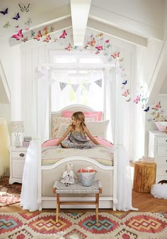 Butterfly Bedroom, Butterfly Room, Hipster Chic, Barn Living, Kids Pottery, Girls Rooms, Jenni Kayne