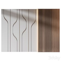 the wall is made out of wood and white