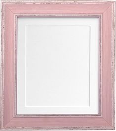 an empty pink frame with white background