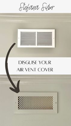 an air vent cover is shown with the words disque your air vent cover above it