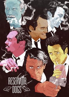 stuck in the middle with you / James Fenwick #movies Reservoir Dogs Wallpaper, Reservoir Dogs Poster, Complex Illustration, Movies Minimalist, Posters Horror, Dogs Poster, متحف فني, Quentin Tarantino Films