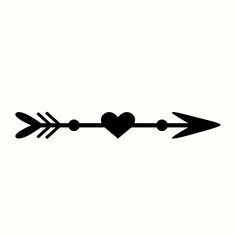 an arrow with a heart and two arrows