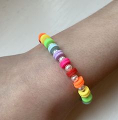 Cute summery bracelet giving vibes!! Nice to wear on holiday and anywhere else. Handmade with love💕💕 Trendy Summer Friendship Bracelets, Trendy Bangle Friendship Bracelets For Festival, Colorful Bohemian Bracelets For Summer, Trendy Handmade Friendship Bracelets For Everyday, Colorful Summer Jewelry For Everyday, Handmade Summer Friendship Bracelets, Bohemian Summer Bracelets, Trendy Handmade Beaded Bracelets, Rainbow Friendship Bracelets As Summer Gifts