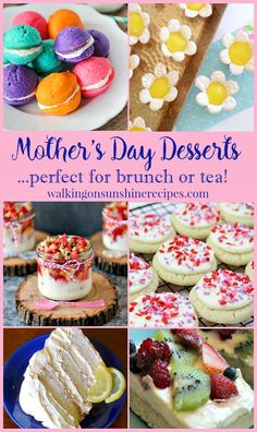 mother's day desserts perfect for brunch or tea