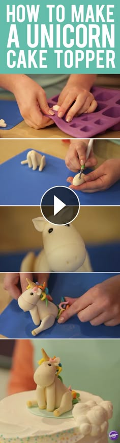 how to make a unicorn cake topper