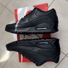 Black Nike Air Max 90 Black Nike Air Max 90, Black Nike Air Max, Black Nike, Nike Air Max 90, Black Nikes, Men's Sneakers, Air Max, Nike Air Max, Nike Air