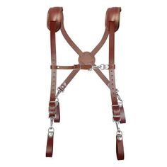 SITEGEAR is committed to quality, value and features. The 15009 are traditional heavy-duty leather suspenders designed to work with just about any tool belt on the market today, as well as the Site Pro 15089 tool belts. They feature large shoulder pads and heavy-duty clips to snap on and off your tool belt. Color: Brown. Gender: unisex. Age Group: adult. Leather Harness With Adjustable Strap, Tool Belt Pouch, Leather Tool Belt, Tool Belts, Work Belt, Leather Suspenders, Tool Belt, Fantasy Male, Leather Work