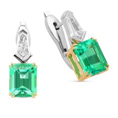 Luxury Emerald Earrings In Emerald Cut, Luxury Green Emerald-cut Earrings, Green Emerald Cut Diamond Earrings For Formal Occasions, Green Emerald Cut Diamond Earrings For Formal Events, Emerald Cut Green Diamond Earrings For Formal Events, Emerald Cut Diamond Earrings For Formal Occasions, Formal Green Emerald Cut Diamond Earrings, Elegant Green Emerald Cut Diamond Earrings, Elegant Green Emerald-cut Diamond Earrings