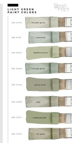 the different shades of paint that you can use to decorate your home or office with