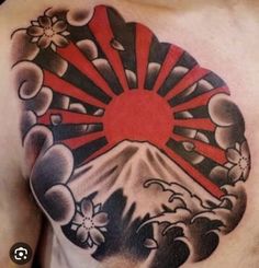 Rising Sun Tattoo, Traditional Sun Tattoo, Japanese Sun Tattoo, Sun Tattoo Meaning, James Tattoo, Night Routine Summer, Small Wave Tattoo, Japanese Sun