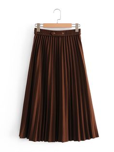 New Fashion Midlength Pleated Skirt With High Waist, A-line Skirt on Luulla Chromatic Aberration, Different Fabrics, A Line Skirt, A Line Skirts, Perfect Dress, Pleated Skirt, Custom Sizing, New Fashion, Black And Brown