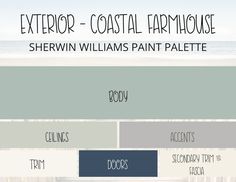 the exterior - coastal farm house sherwin williams paint palette