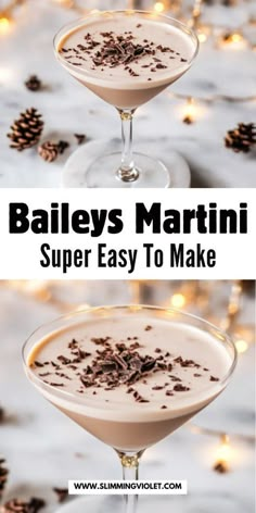 Rich, creamy, and decadent, the Baileys Martini is the ultimate holiday indulgence. This velvety cocktail combines Baileys Irish Cream with a touch of vodka, creating a smooth, luxurious drink that’s perfect for dessert or after-dinner sipping. Topped with a chocolate swirl or dusted with cocoa powder, it’s a festive favorite you’ll want to keep on your holiday rotation. Save this recipe for an elegant and easy-to-make treat! Alcoholic Drinks Easy 3 Ingredients, Stanley Tucci Homemade Baileys, Baileys Vodka Recipes, Baileys Chocolate Martini Recipe, Christmas Drinks Alcohol Martini, After Dinner Martini, Bailey Martini Recipe, Snowball Martini Vanilla Vodka, Holiday Cocktails With Baileys