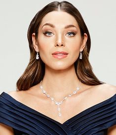 Cezanne Rhinestone Crystal Teardrop Y-Necklace | Dillard's Elegant Single Strand Crystal Necklace For Formal Occasions, Elegant Formal Single Strand Crystal Necklace, Formal Single Strand Crystal Jewelry, Teardrop Single Strand Jewelry For Formal Events, Elegant Teardrop Pendant Crystal Necklace, Formal Adjustable Crystal Necklaces, Formal Adjustable Crystal Necklace, Elegant Teardrop Pendant Rhinestone Necklace, Elegant Teardrop Rhinestone Necklace