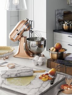 an image of a kitchen counter top with food on it and the words create and bake