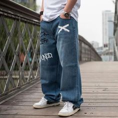 Loose Baggy Jeans, Suit Fashion Men's, Harajuku Jacket, Polo Suits, Hip Hop Jeans, Print Pant, Pilot Jacket, Street Sweatshirt, Shirt Casual Style