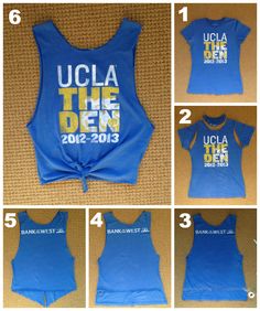 the instructions to make a t - shirt that says, ucla the den 2012 - 2013