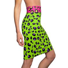 Comfortable and soft, this high quality AOP pencil skirt is cut close to the body. Inspired by the freedom of creativity, it's perfect for standing out in any occasion. .: 95% Polyester 5% Spandex .: Mid waist fit .: Printed on care label in black color .: White thread color Trendy Stretch Pencil Skirt For Spring, Green High Waist Stretch Mini Skirt, Green Stretch High-waisted Mini Skirt, Green Stretch High Waist Mini Skirt, Trendy Short Stretch Pencil Skirt, Trendy Stretch Midi Pencil Skirt, Trendy Green Knee-length Skirt, Stretch Midi Pencil Skirt For Summer, Trendy Stretch Pencil Mini Skirt