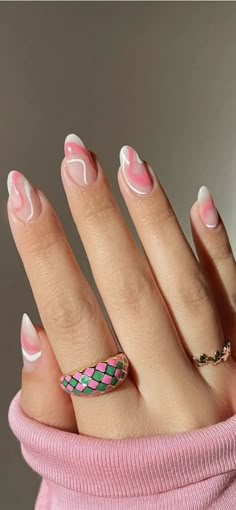 Cute Aesthetic Almond Nails, Short Pink Nail Inspo Acrylic, Short Stilleto Nails Almond, Modern Nail Designs, Rounded Acrylic Nails, Almond Acrylic Nails Designs, Almond Nails Pink, February Nails, Simple Gel Nails