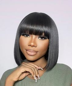 Transform your look with the elegant and versatile Alice human hair wig. This wig combines the natural look and feel of human hair with a chic long bob style, perfect for adding sophistication to your everyday appearance. With its high-quality lace front and customizable options, Alice is the go-to choice for a flawless and seamless look. Made with Human Hair: Crafted from 100% human hair, the Alice wig offers a natural shine, soft texture, and realistic movement, ensuring you look effortlessly stylish. 4x4 Lace Front Design: The 4x4 lace front creates a natural hairline and offers styling versatility, allowing you to part the wig in multiple ways while maintaining a realistic look. Long Bob Style: Featuring a long bob cut, this wig provides a timeless and elegant silhouette that frames th 10inch Bob Wig, Long Bob Cut, Long Bob Styles, Long Bob Cuts, Long Bob, Human Hair Wig, Bob Cut, Natural Look, Hair Wig