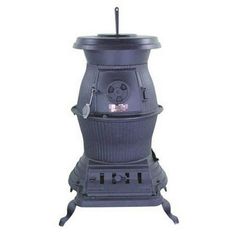 an old fashioned stove with a light on top