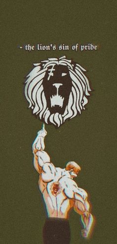 the lion's sin of pride is depicted in this image with an abstract background